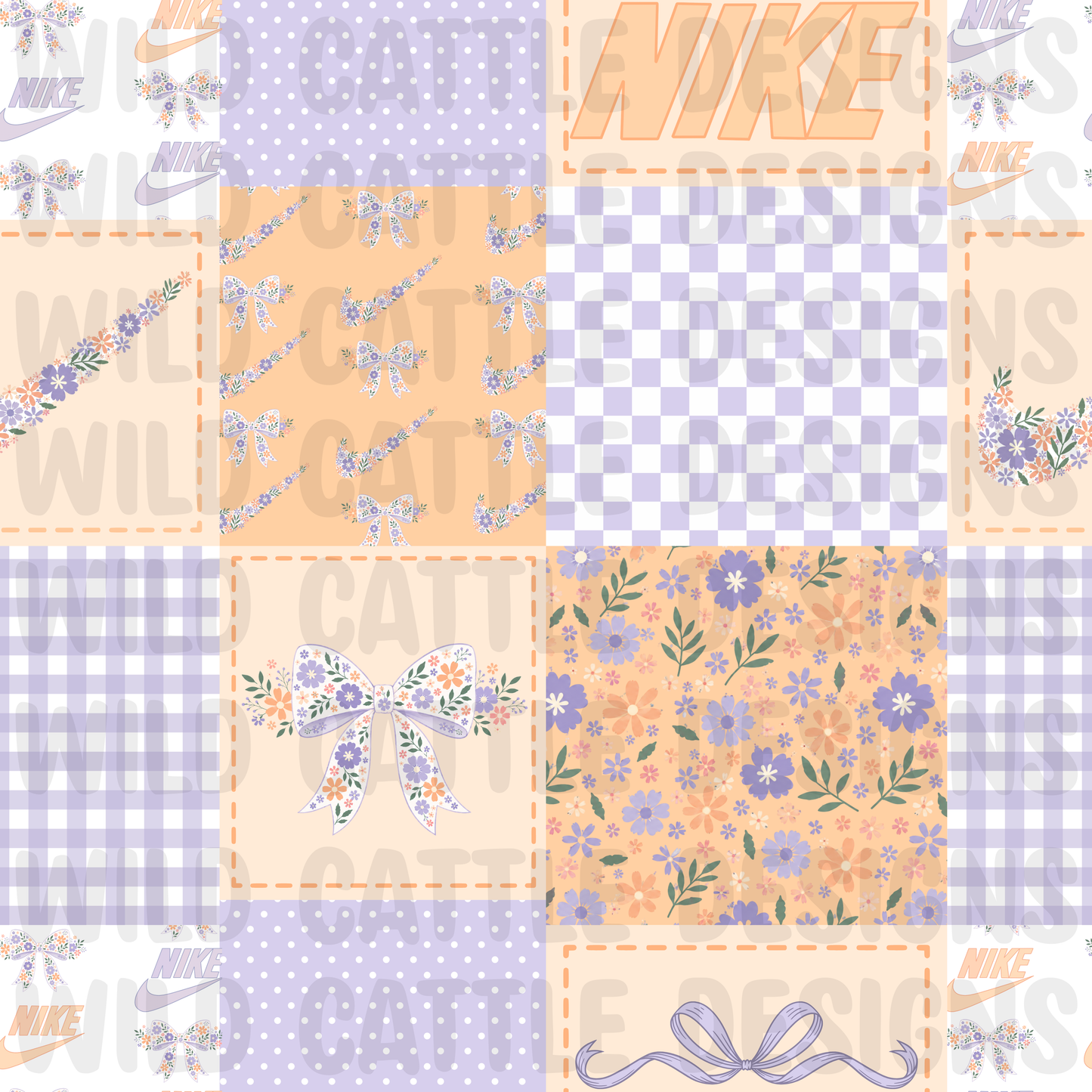 Purple checkmark patchwork