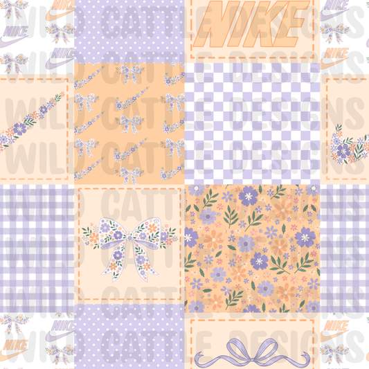 Purple checkmark patchwork