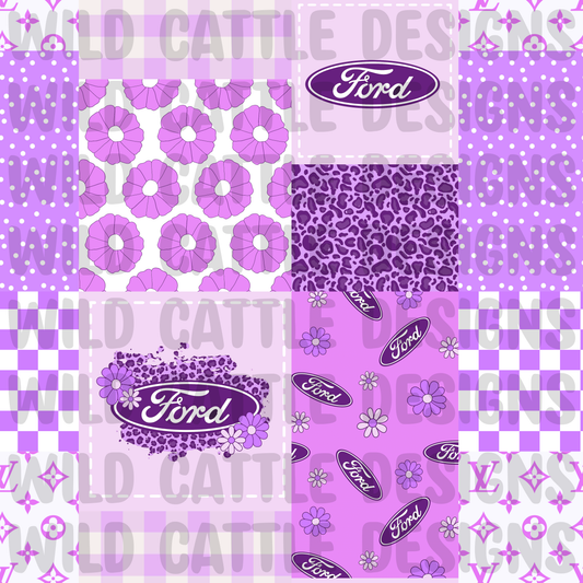 Purple truck patchwork