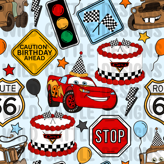 Racecar Birthday boy seamless