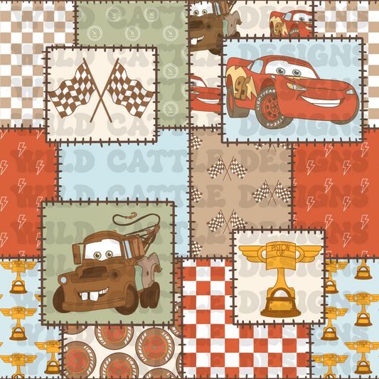 Race car patchwork