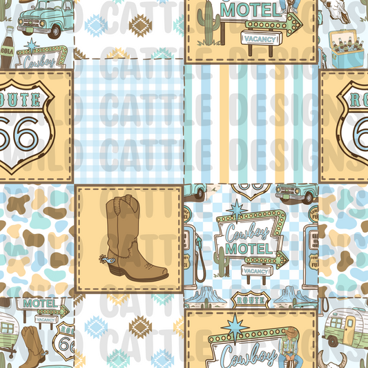 Route 66 Cowboy Patchwork