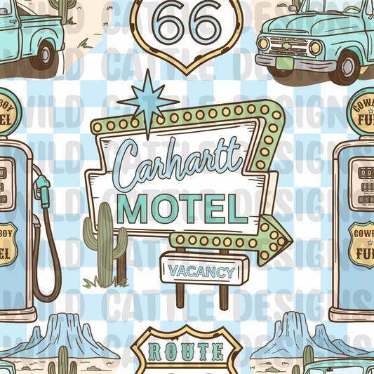 Route 66 western Cowboy with checkers