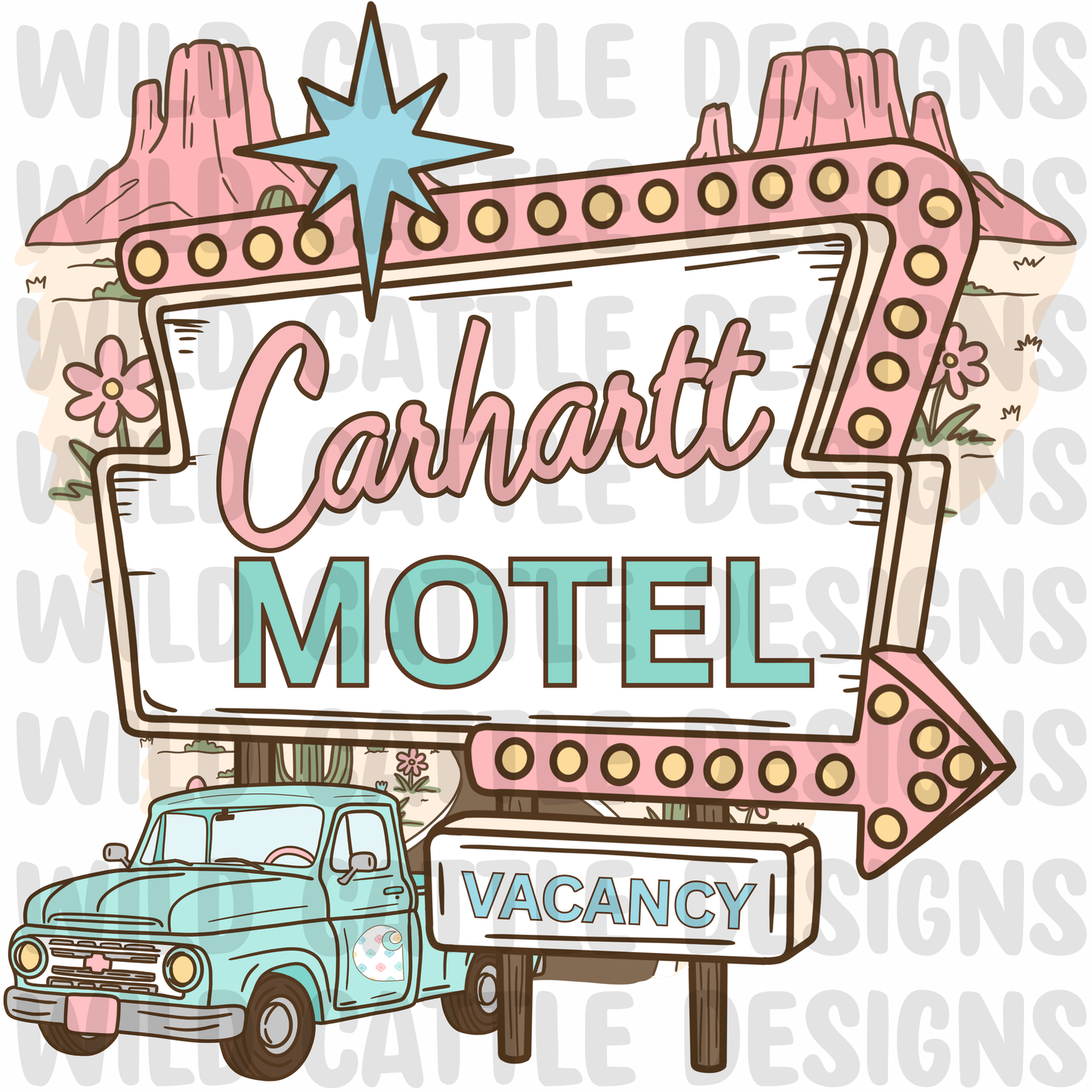 Route 66 western Cowgirl motel  png