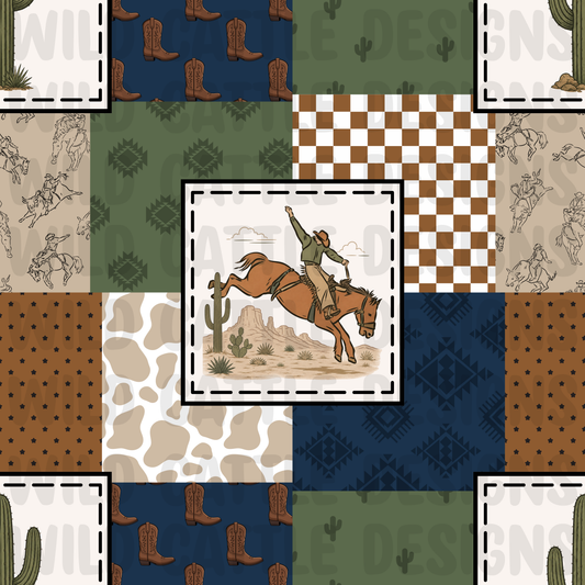 Rustic cowboy patchwork