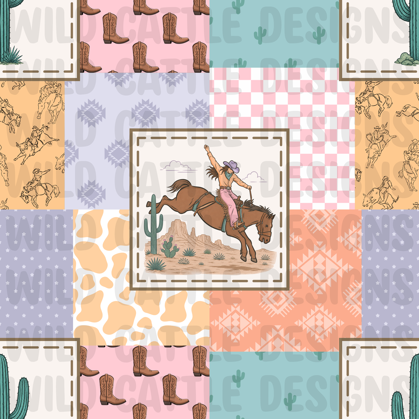 Rustic cowgirl patchwork