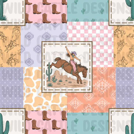 Rustic cowgirl patchwork