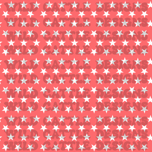 RWB cowgirl star seamless