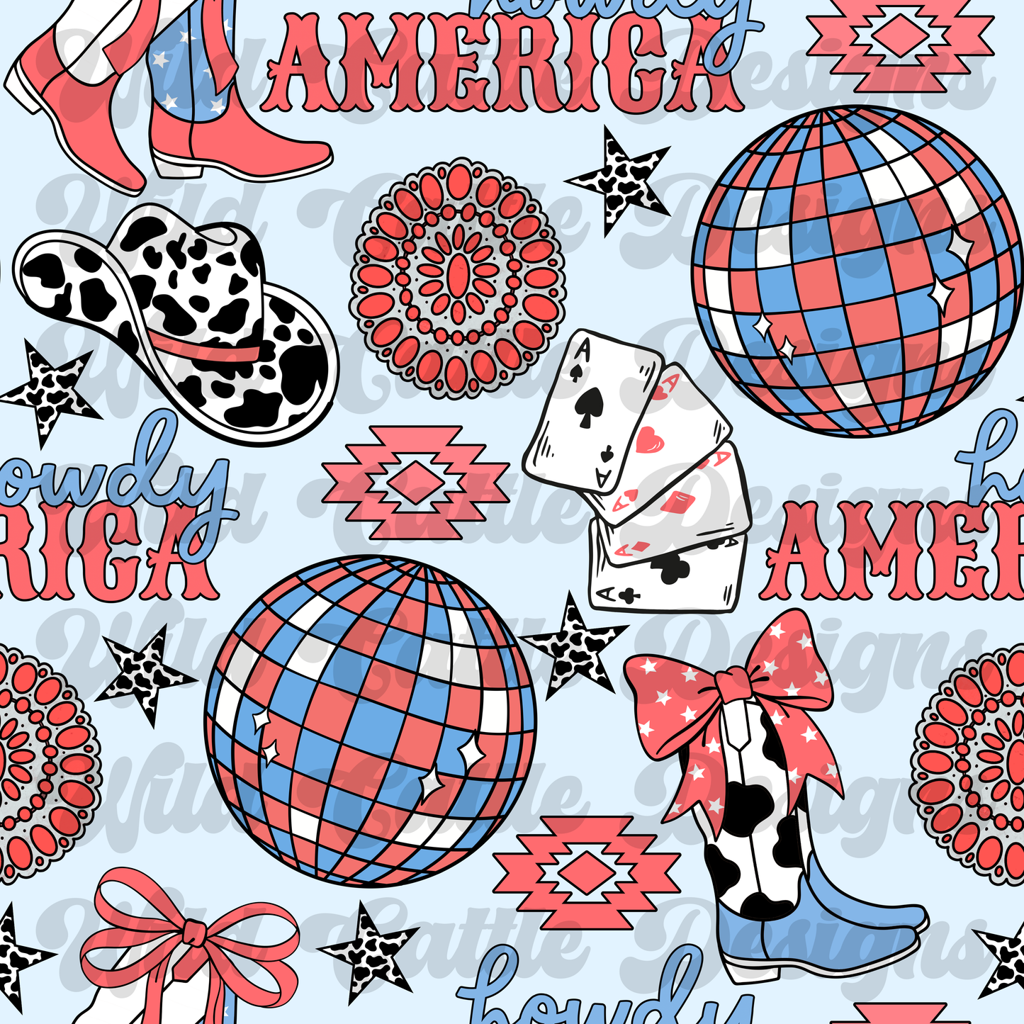RWB howdy america seamless