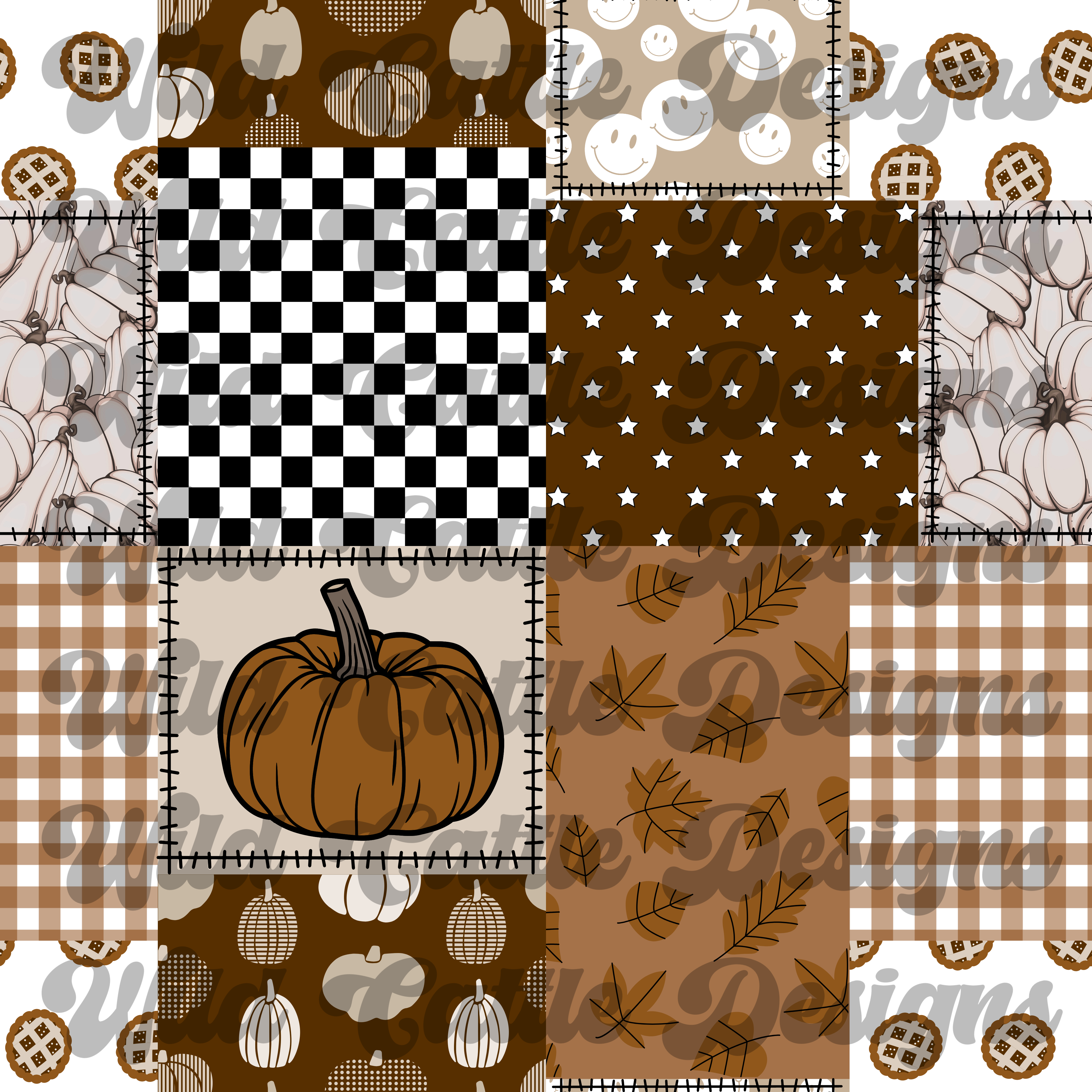 Fall Patch Work Sad beige fall patchwork – Wild Cattle Designs