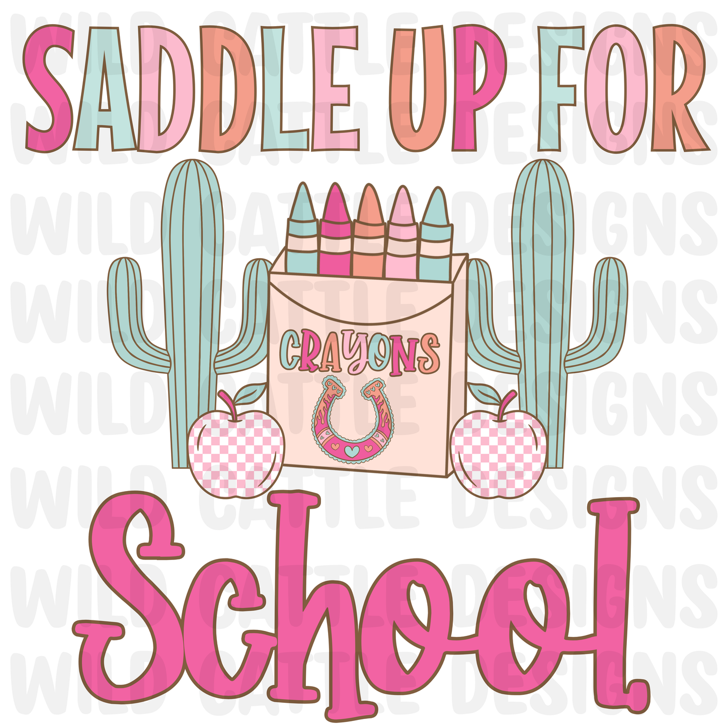 Saddle up for school crayons png