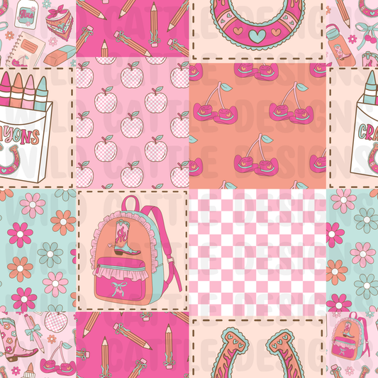Saddle up for school patchwork
