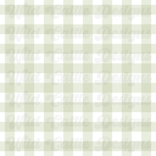 sage green spring plaid seamless