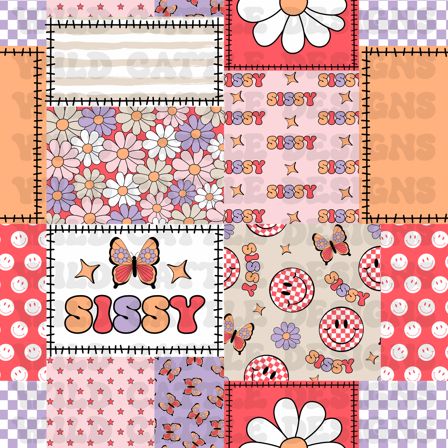 Pastel sissy patchwork