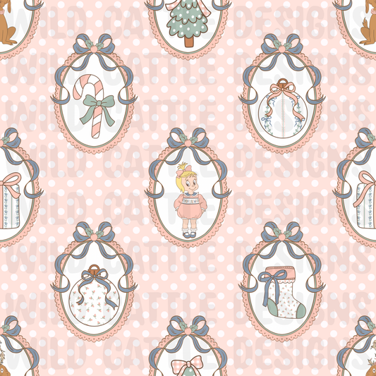 Smocked Cindy Christmas frames