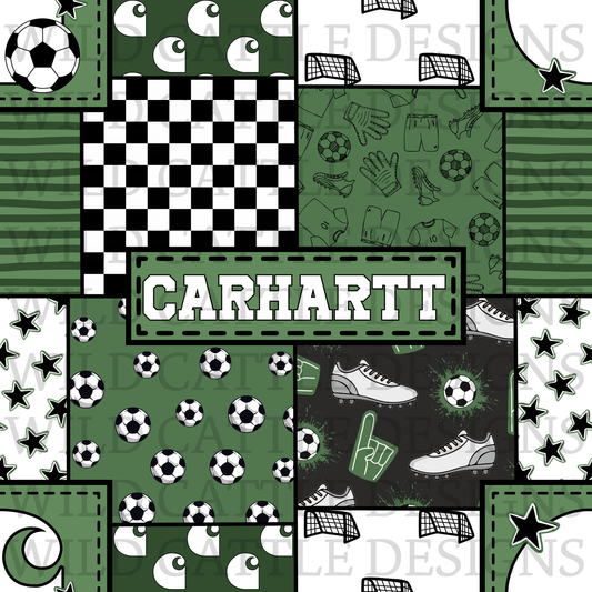 Soccer heart patchwork