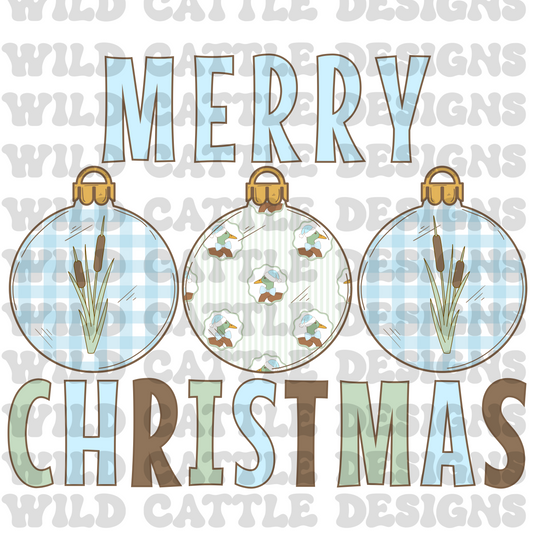 Southern christmas duck ornament png