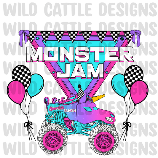 Sparkle monster truck birthday png