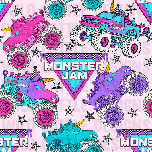 Sparkle monster truck seamless