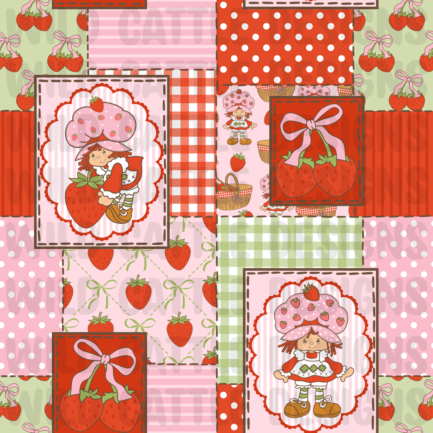 Strawberry girl patchwork
