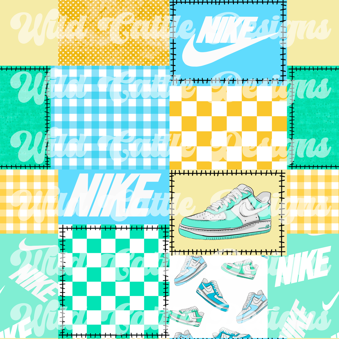 Summer checkmark patchwork