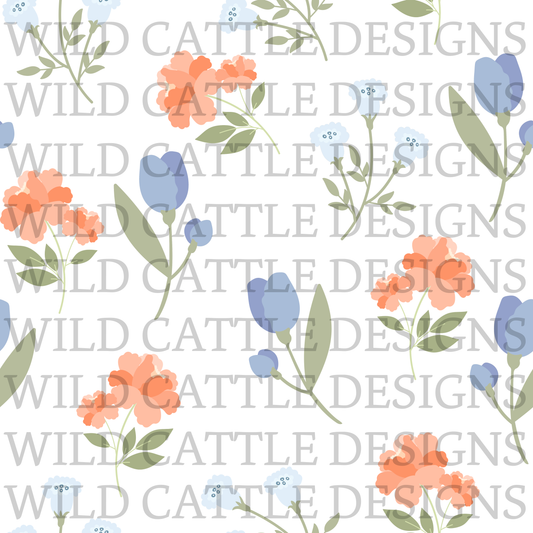 Teacher floral seamless