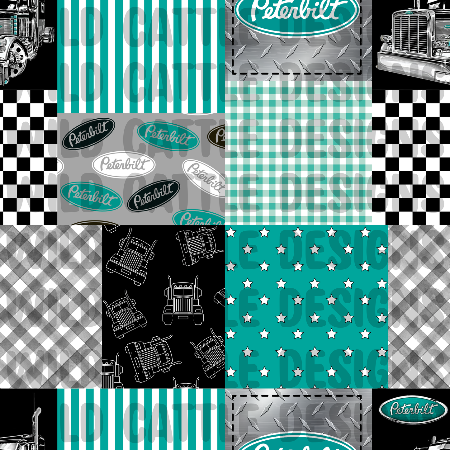 Teal pete patchwork