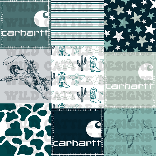 Teals Western Patchwork