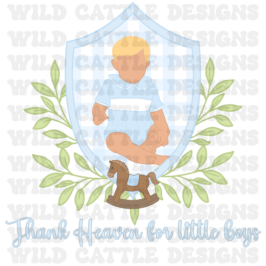 Thank Heaven for little boys blonde hair png