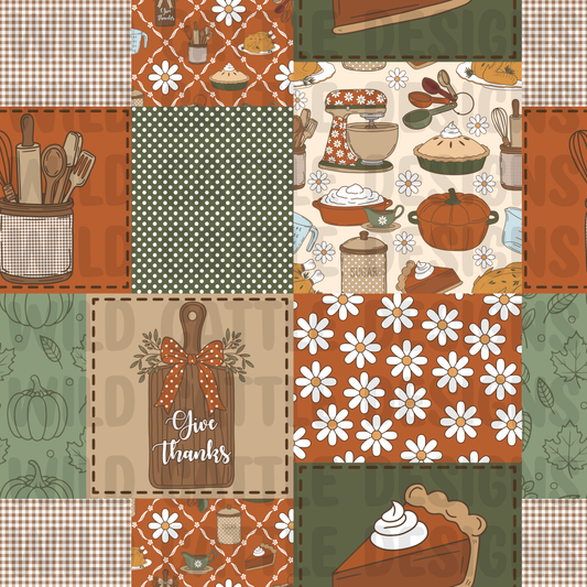 Thanksgiving kitchen patchwork
