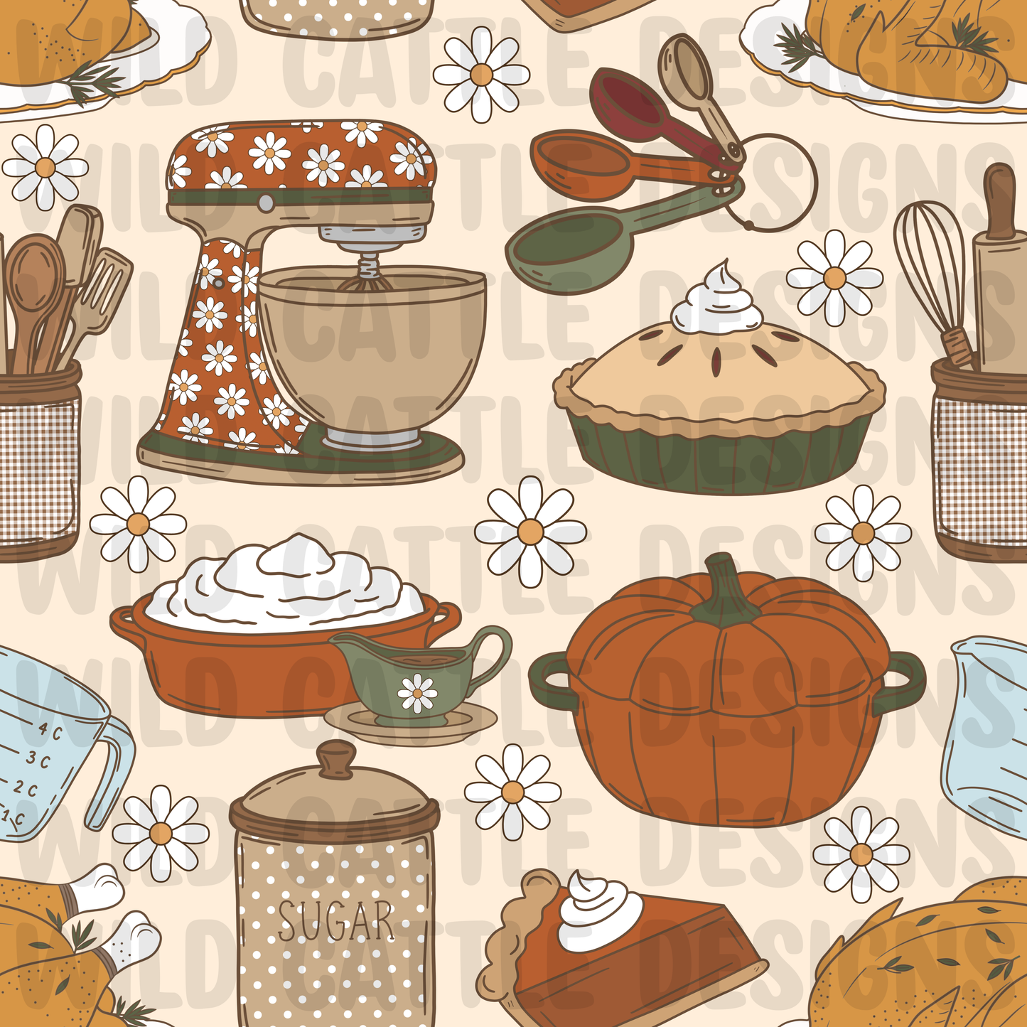 Thanksgiving kitchen seamless