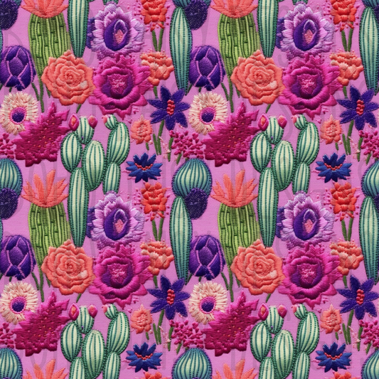 Light Purple Cactus Seamless