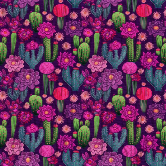 Purple Cactus Seamless