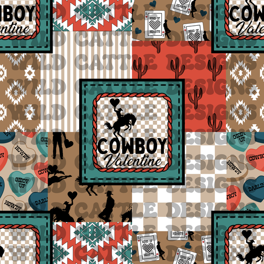 Valentine cowboy patchwork