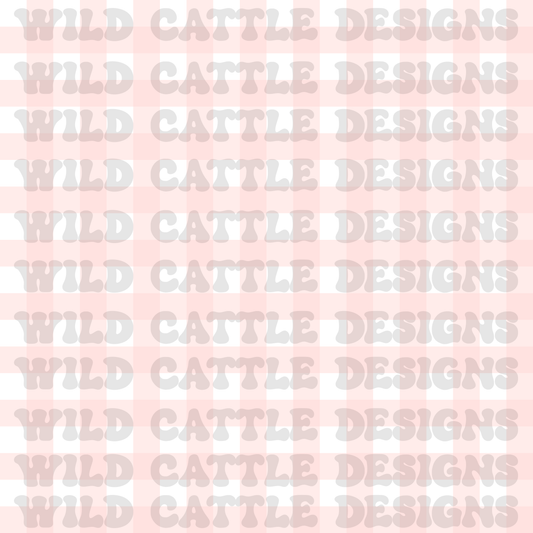 Valentine cowgirl plaid seamless