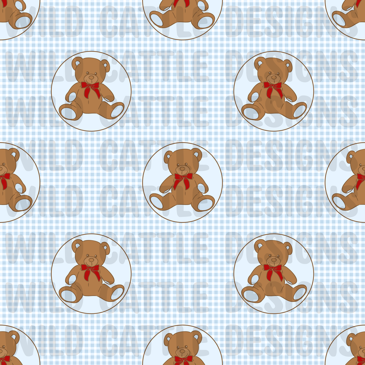 Valentine teddy seamless