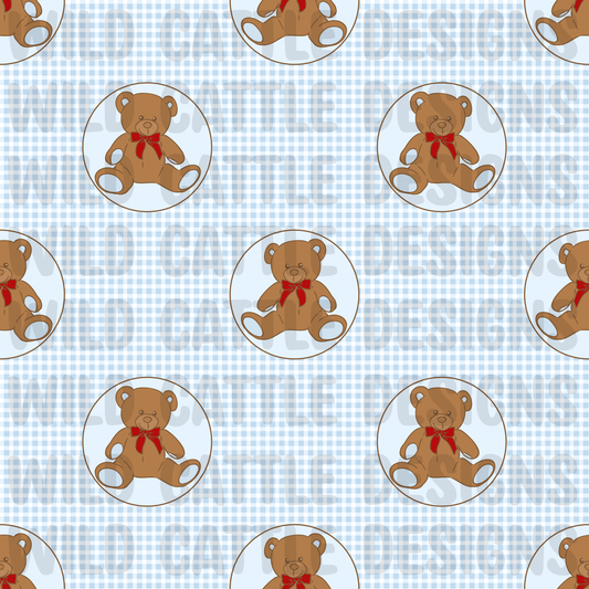 Valentine teddy seamless