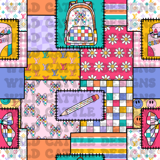 Vibrant boujee school patchwork