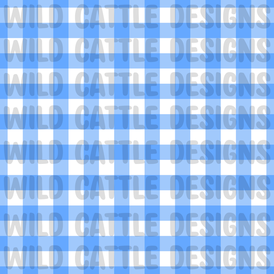 Vibrant fishing blue plaid