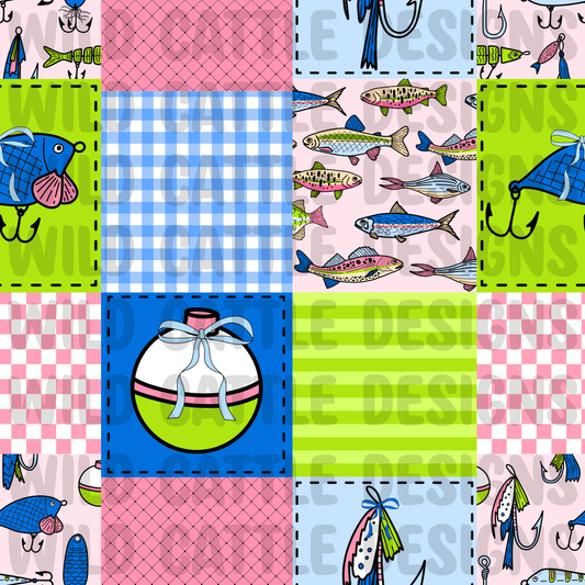 Vibrant fishing patchwork
