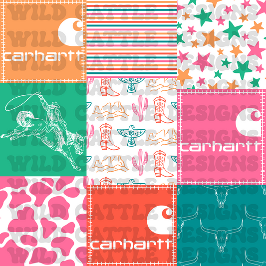 Vibrant Summer Western Patchwork
