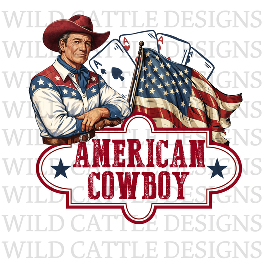 Vintage American cowboy png