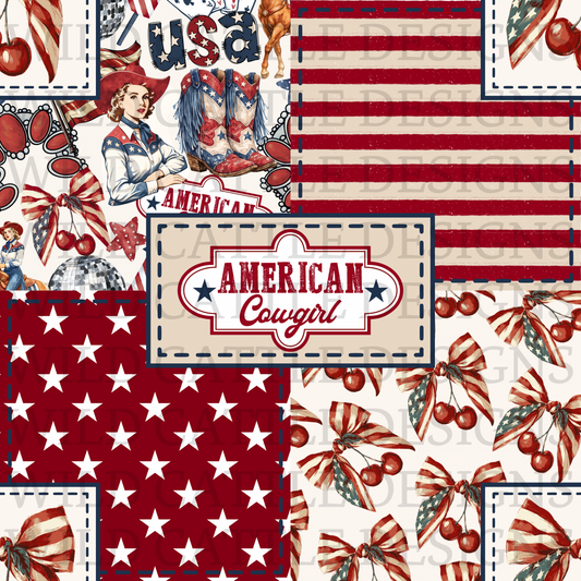 Vintage American cowgirl patchwork