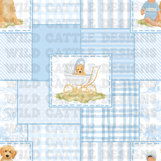 Vintage boys best friend patchwork