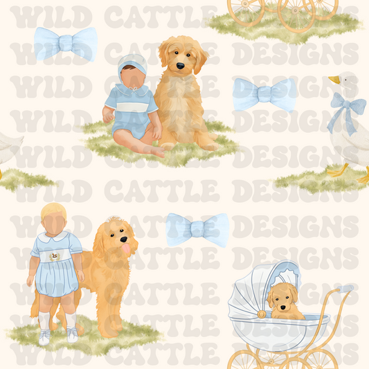 Vintage Boy’s best friend seamless