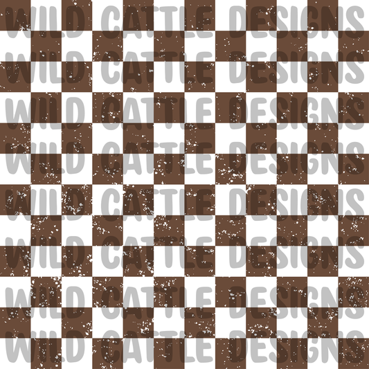 Vintage Cowboy Checkers Seamless