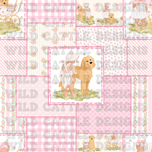 Vintage girls bestfriend patchwork