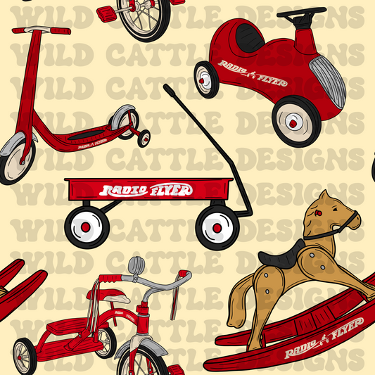 Vintage red toy seamless