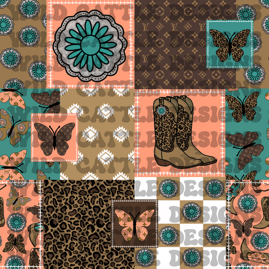 Western butterfly patchwork