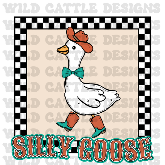 Western check silly goose png